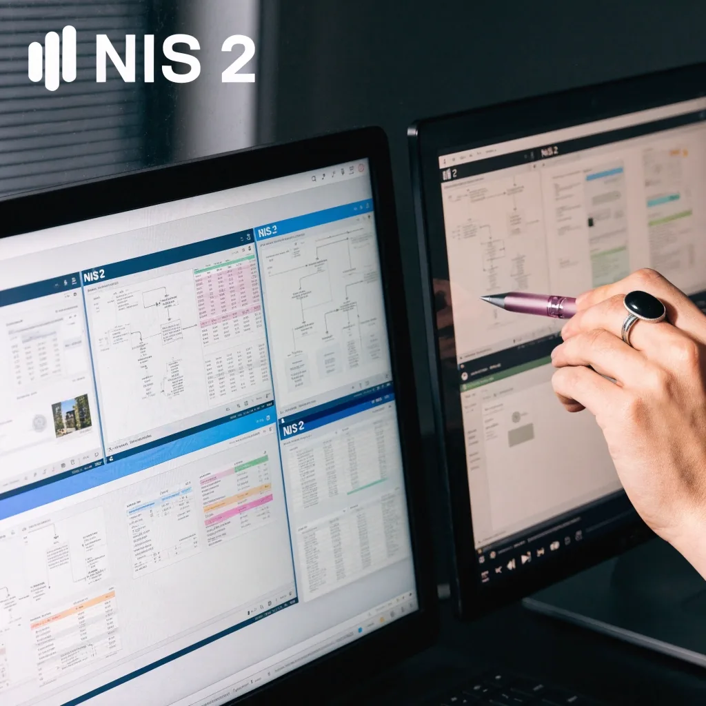 Neutrale Serverracks mit kleinen Anzeigen in einem Rechenzentrum